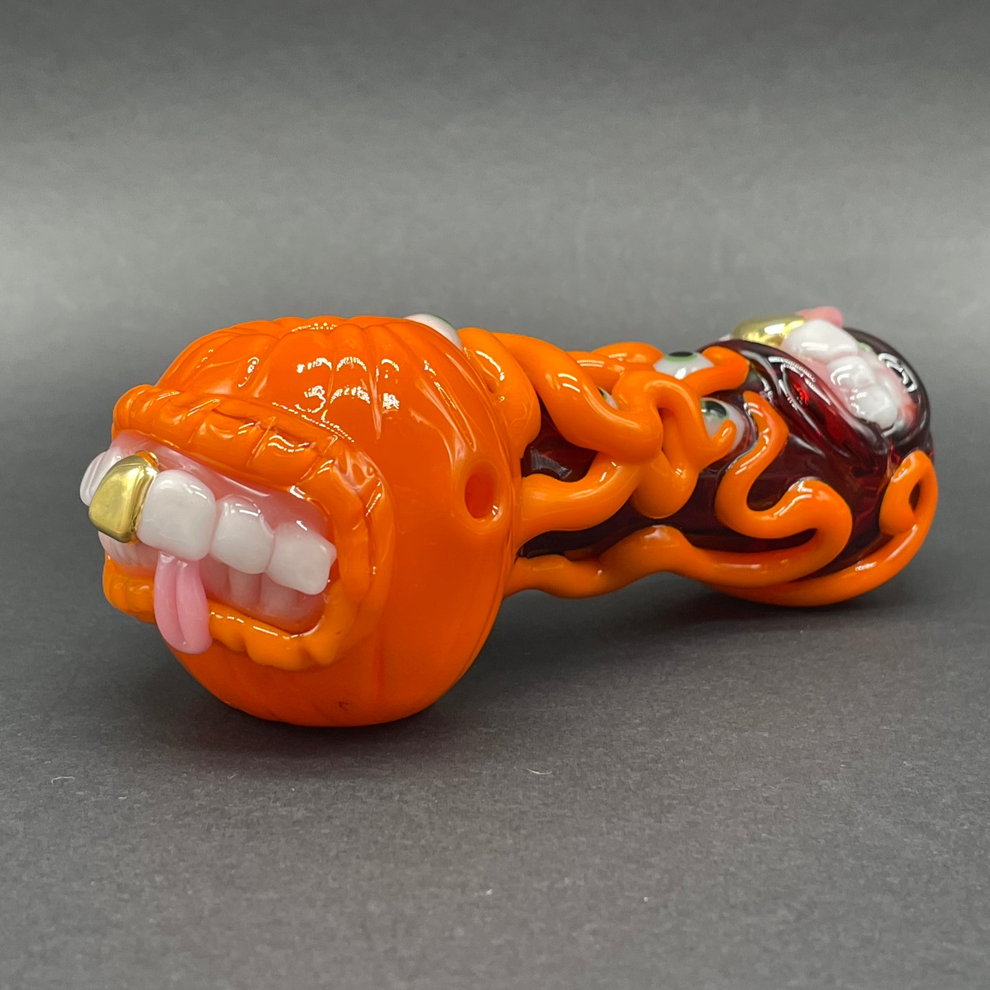 pumpkin tentacle spoon glass art - premium handcrafted piece