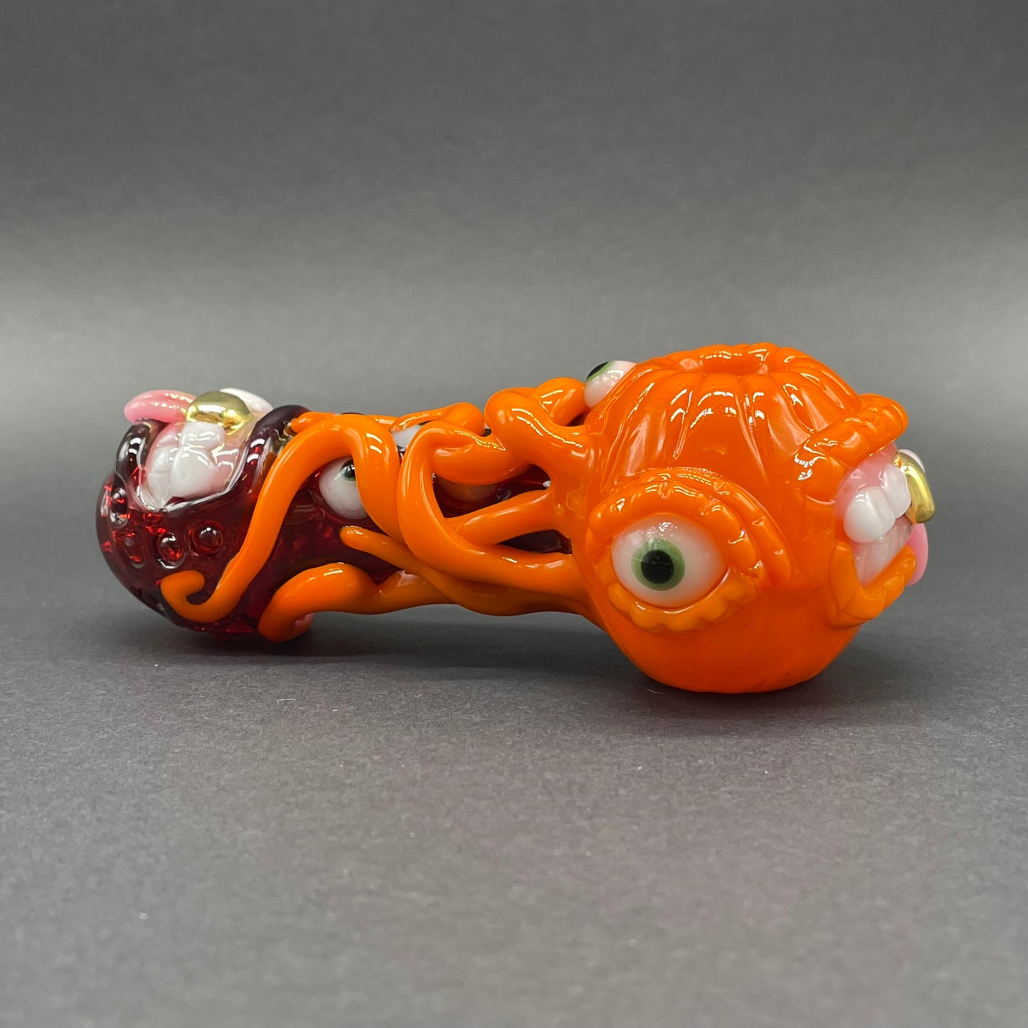 Leviathan Glass pumpkin tentacle spoon - hand-blown art