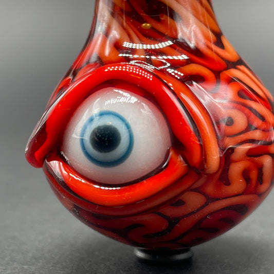Brain potion bottle detail view - premium glass art