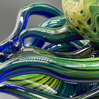 Premium Gold Fume Tentacle Sherlock sher-4 - collectible glass art