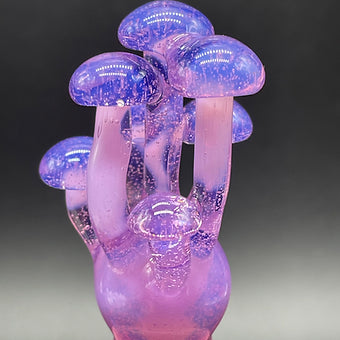 Close-up of Blush Cleaning Station - handcrafted glass