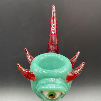 Hand-blown 14mm Aqua Mist Ash Catcher Set - Leviathan Glass original