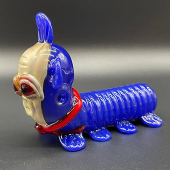 Artisan glass Labyrinth Worm Spoon - detailed craftsmanship