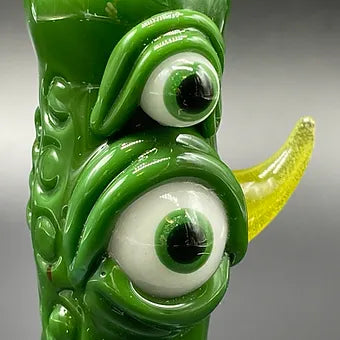 Premium Shamrock Chillum - collectible glass art