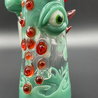 Premium 14mm Aqua Mist Ash Catcher Set - collectible glass art