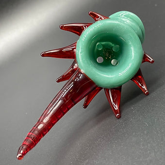 Hand-blown 14mm Aqua Mist Ash Catcher Set - Leviathan Glass original