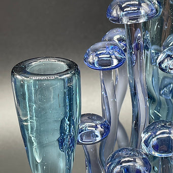 Hand-blown 14mm UV mushroom rig - Leviathan Glass original