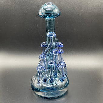 14mm UV mushroom rig glass art - premium handcrafted piece