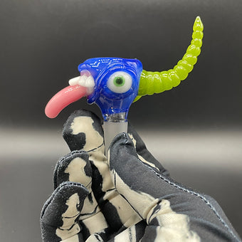 14mm Sonic And Lime Drop Slide detail view - premium glass art