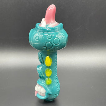 Leviathan Glass Agua Azule Guardian Of The Rabbit Hole Spoon - hand-blown art