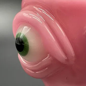 14mm 4 hole Blush Pink Slide craftsmanship - artisan glass work