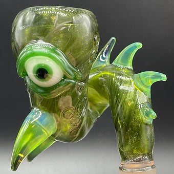14mm Loopty Loop Jackpot Slide detail view - premium glass art