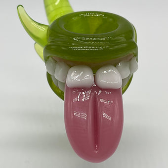 Lime Drop 14mm Slide by Leviathan Glass - artisan detail
