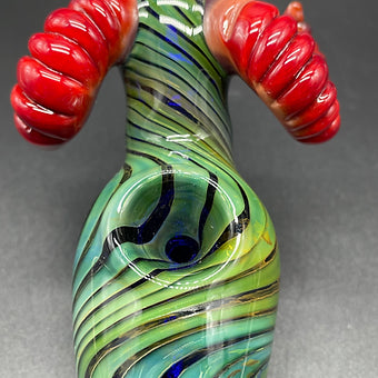 Premium Rams Horn Steamroller - collectible glass art