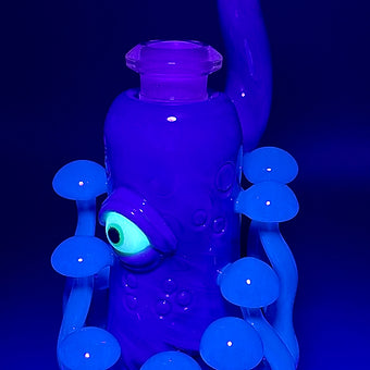 Mushroom Removable Downstem Bubbler glass art - premium handcrafted piece