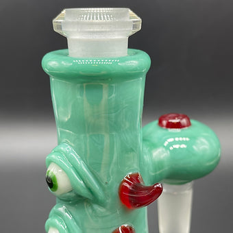 Hand-blown 14mm Aqua Mist Ash Catcher Set - Leviathan Glass original