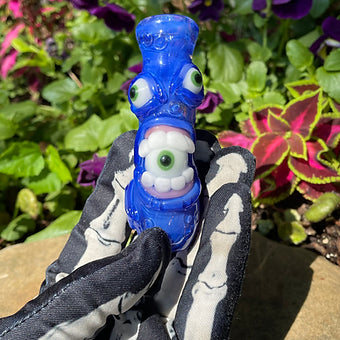Leviathan Glass Sonic Eat Me Chillum - hand-blown art