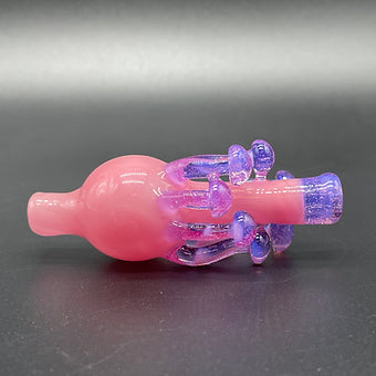 Hand-blown Pink Mushroom Carb Cap - Leviathan Glass original