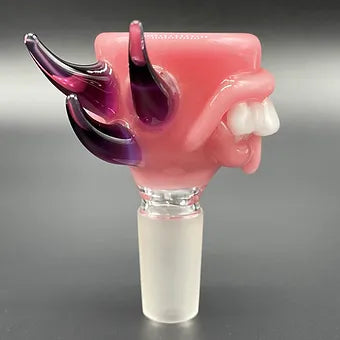 14mm 4 hole Blush Pink Slide by Leviathan Glass - artisan detail