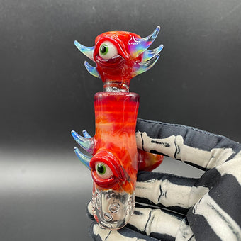 18mm Mini Tequila Sunrise Ash Catch Set craftsmanship - artisan glass work