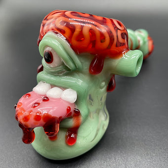 Hand-blown Brain Eater Bubbler - Leviathan Glass original