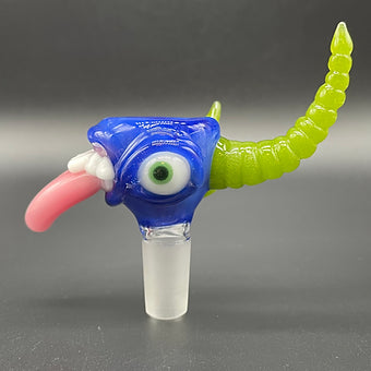Premium 14mm Sonic And Lime Drop Slide - collectible glass art
