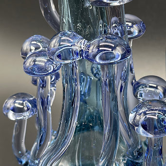 Artisan glass 14mm UV mushroom rig - detailed craftsmanship
