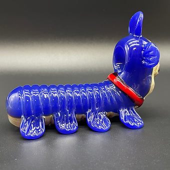 Close-up of Labyrinth Worm Spoon - handcrafted glass