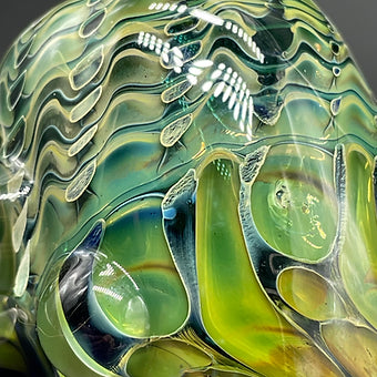 Hand-blown Gold Fume Tentacle Sherlock sher-4 - Leviathan Glass original