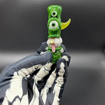 Leviathan Glass Shamrock Chillum - hand-blown art