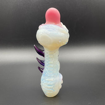 Secret White Guardian Of The Rabbit Hole Spoon glass art - premium handcrafted piece