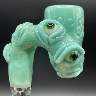 Leviathan Glass 14mm Loopty Loop Aqua Slide - hand-blown art