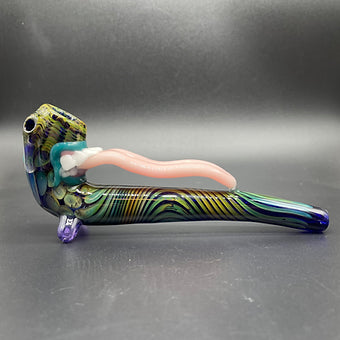 Long Tongue Gandalf detail view - premium glass art