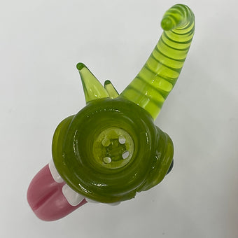 Premium Lime Drop 14mm Slide - collectible glass art