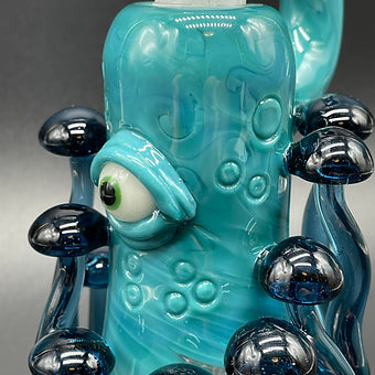 Mushroom Removable Downstem Bubbler by Leviathan Glass - artisan detail
