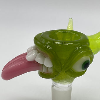 Leviathan Glass Lime Drop 14mm Slide - hand-blown art