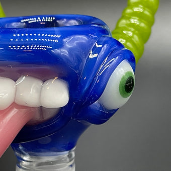 14mm Sonic And Lime Drop Slide craftsmanship - artisan glass work