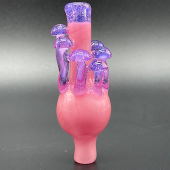 Leviathan Glass Pink Mushroom Carb Cap - hand-blown art