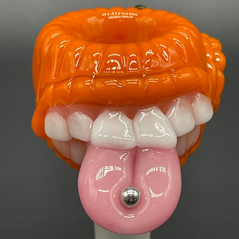 Leviathan Glass 14mm Pumpkin Slide - hand-blown art