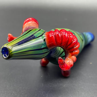 Hand-blown Rams Horn Steamroller - Leviathan Glass original