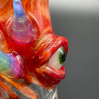 18mm Mini Tequila Sunrise Ash Catch Set glass art - premium handcrafted piece