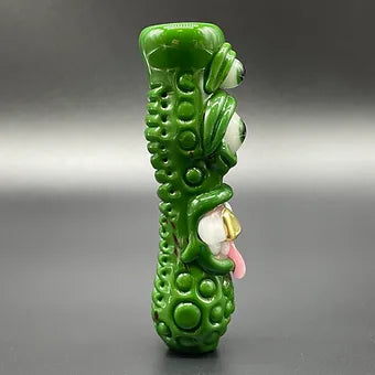 Shamrock Chillum glass art - premium handcrafted piece
