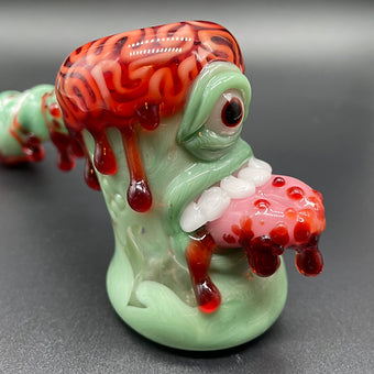 Hand-blown Brain Eater Bubbler - Leviathan Glass original