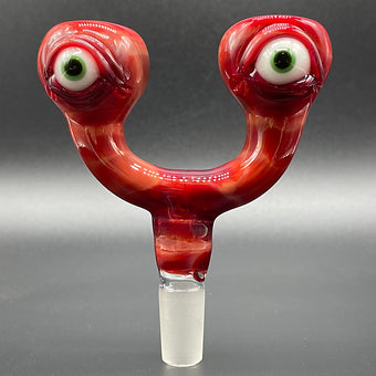 Premium 14mm double tequila sunrise slide - collectible glass art