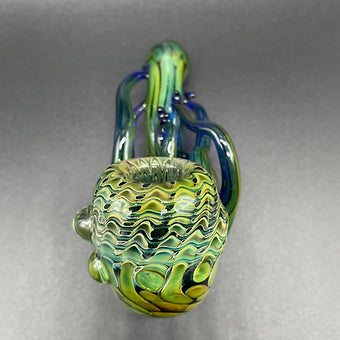 Hand-blown Gold Fume Tentacle Sherlock sher-4 - Leviathan Glass original