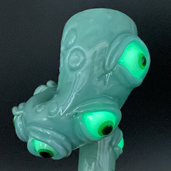 14mm Loopty Loop Aqua Slide glass art - premium handcrafted piece