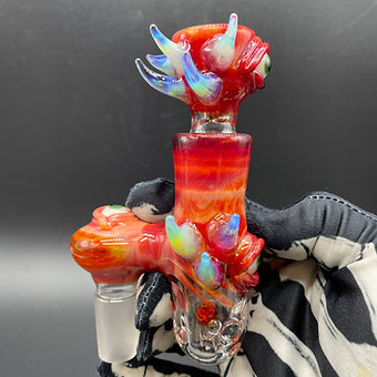 Leviathan Glass 18mm Mini Tequila Sunrise Ash Catch Set - hand-blown art