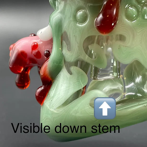 Hand-blown Brain Eater Bubbler - Leviathan Glass original