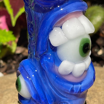 Sonic Eat Me Chillum by Leviathan Glass - artisan detail