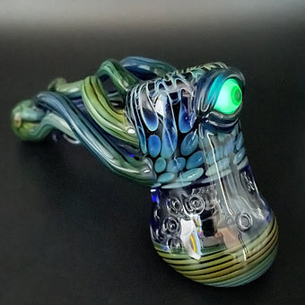 Artisan glass Tentacle Bubbler - detailed craftsmanship